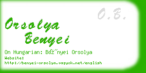 orsolya benyei business card